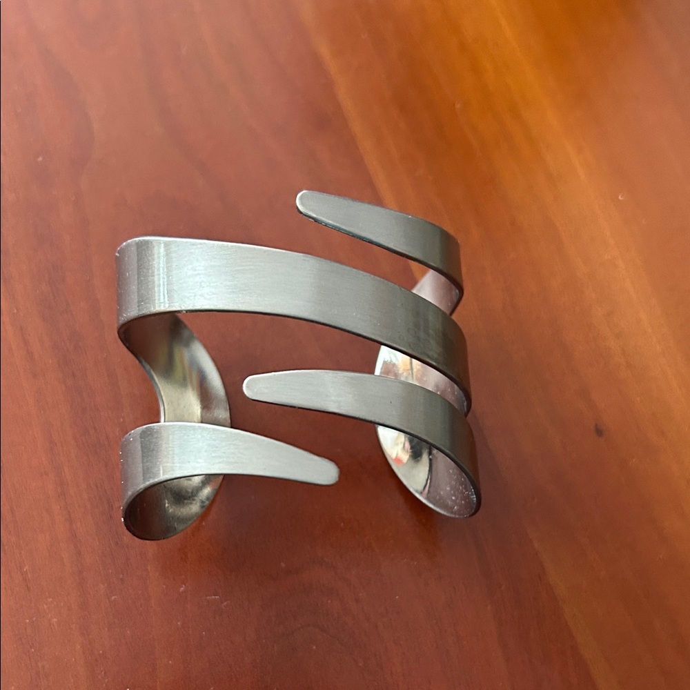 Silver Spiral Cuff Bracelet